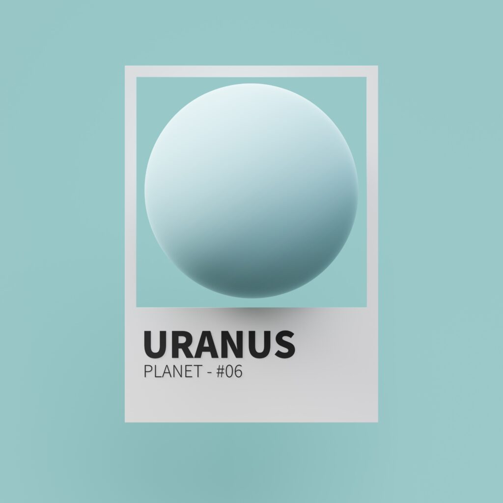 A picture of uranus with the name planet-age.